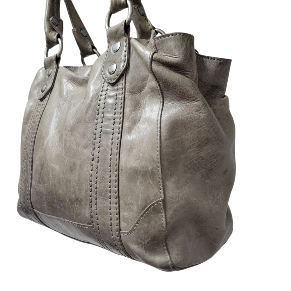 Frye Melissa Tote Women’s Genuine Distressed Leather Gray #34DB138 - Picture 5 of 10